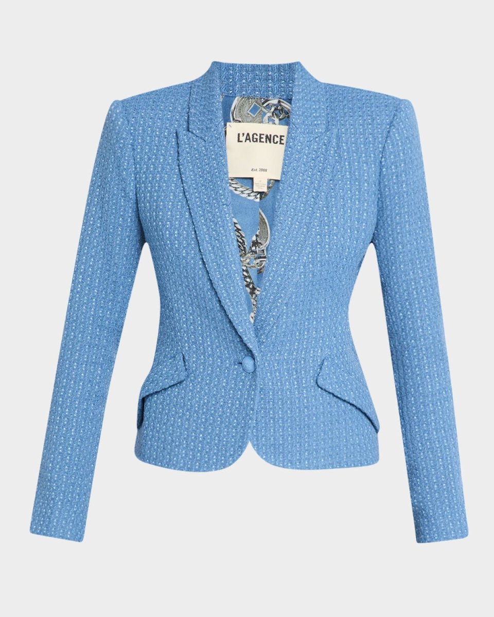 Jennah Single-Breasted Tweed Blazer